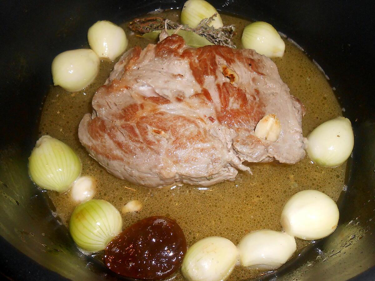 recette ECHINE DE PORC CAROTTES POMMES DE TERRE AU JUS