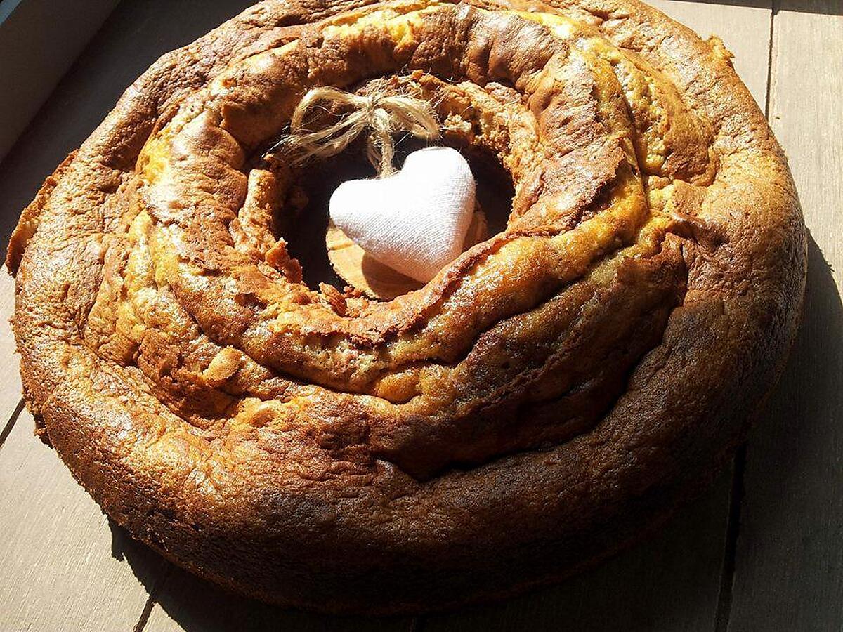 recette Couronne marbré à la créme de marron