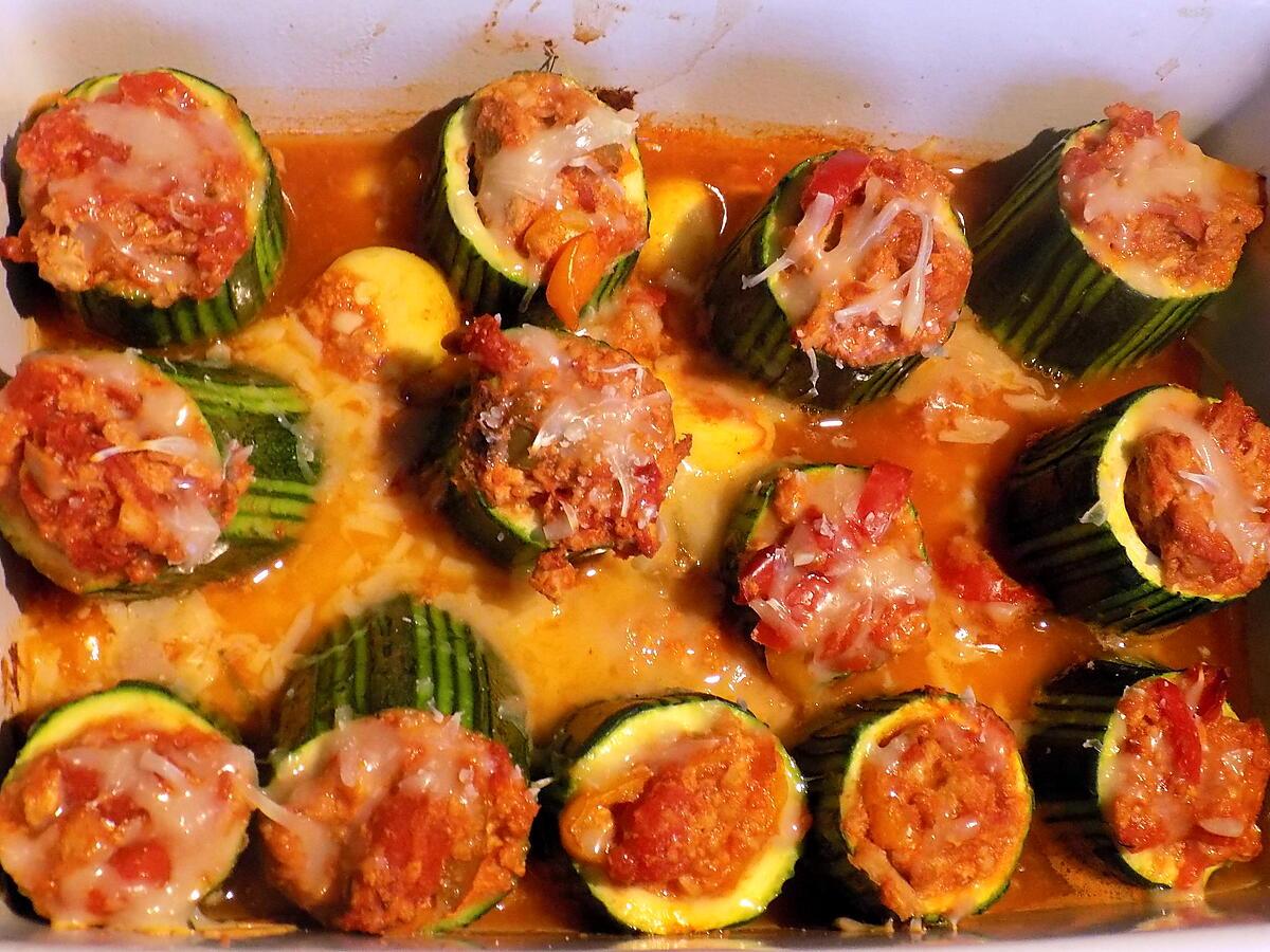 recette Courgettes farcies au thon (compatible dukan)