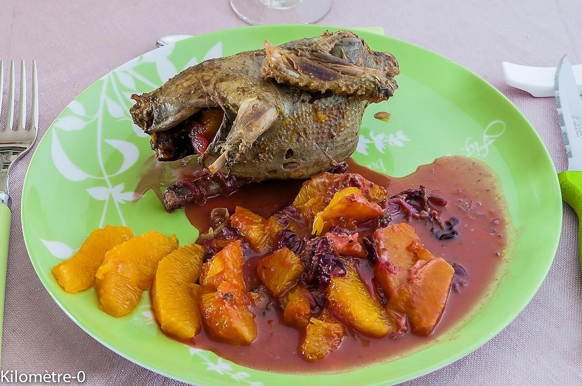 recette Pigeon à l'orange sauce cassis