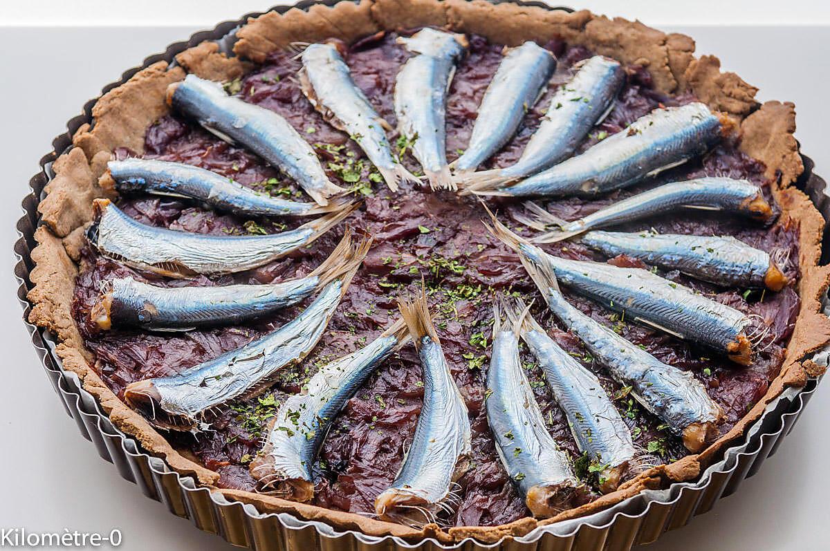 recette Tarte au blé noir oignons et sardines