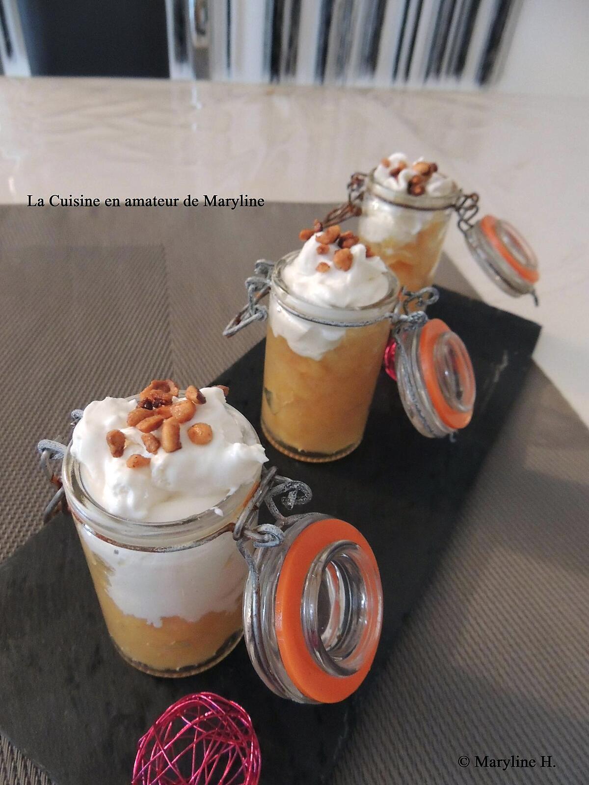 recette Compotée à la cème mascarpone et sirop de coquelicot