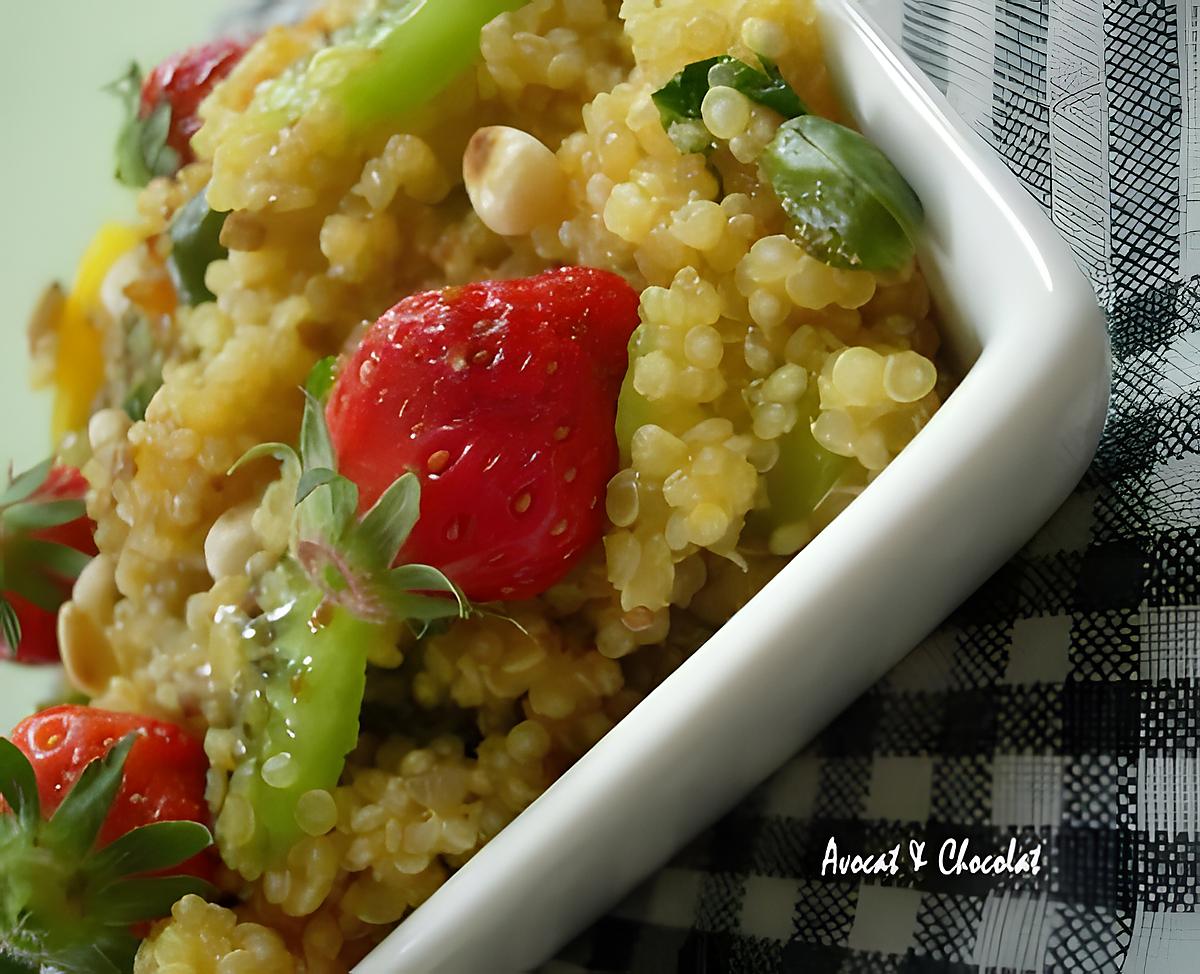 recette ** Taboulé de Quinoa vitaminé version sucrée aux fruits frais**