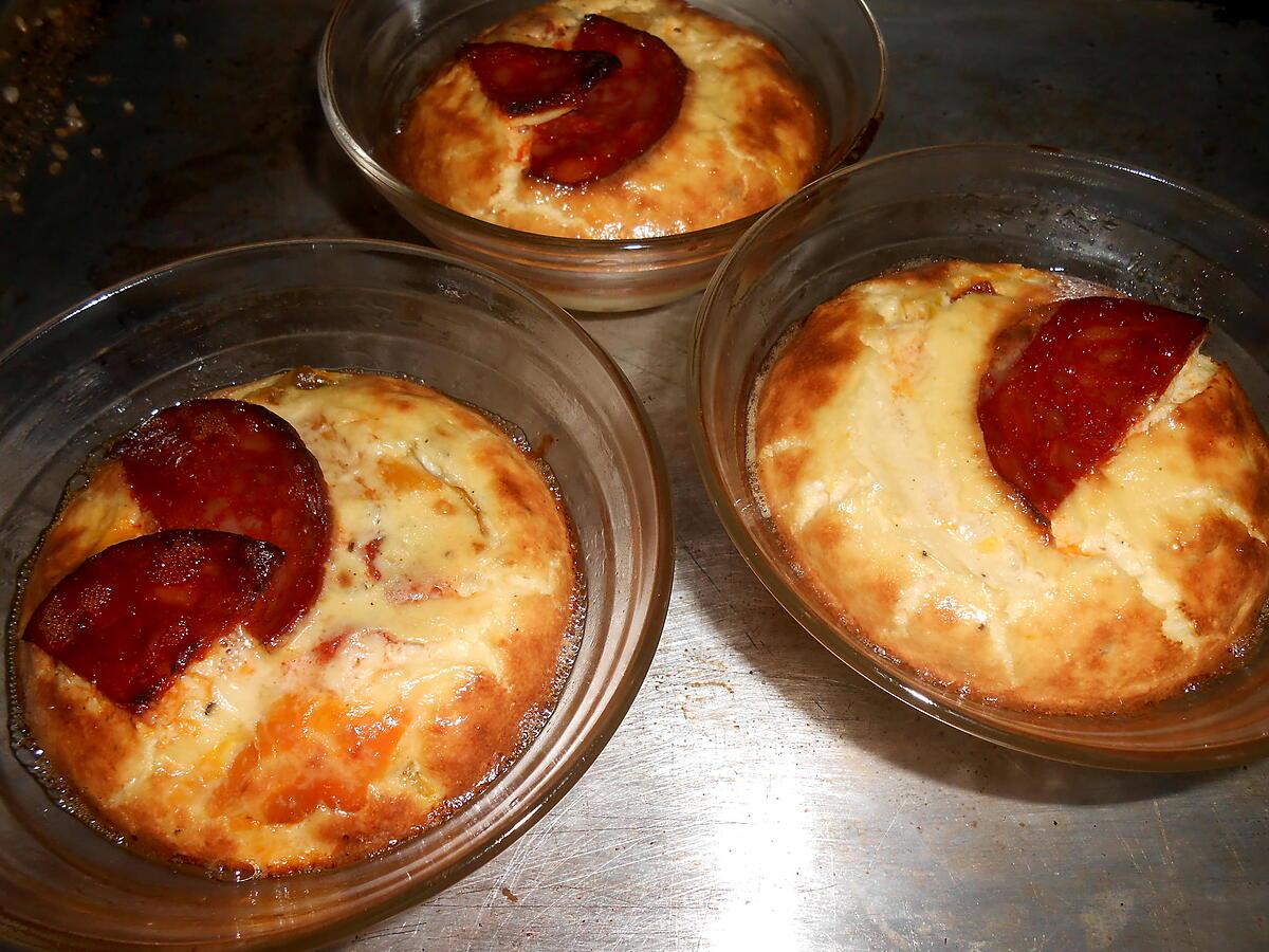 recette PETITS FLANS AU POIVRON CHORIZO