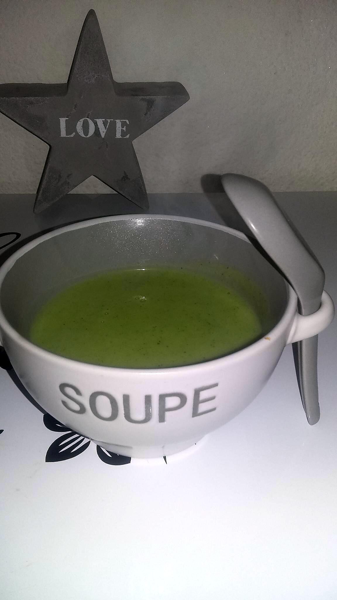 recette Velouté de courgettes, pommes de terres salade