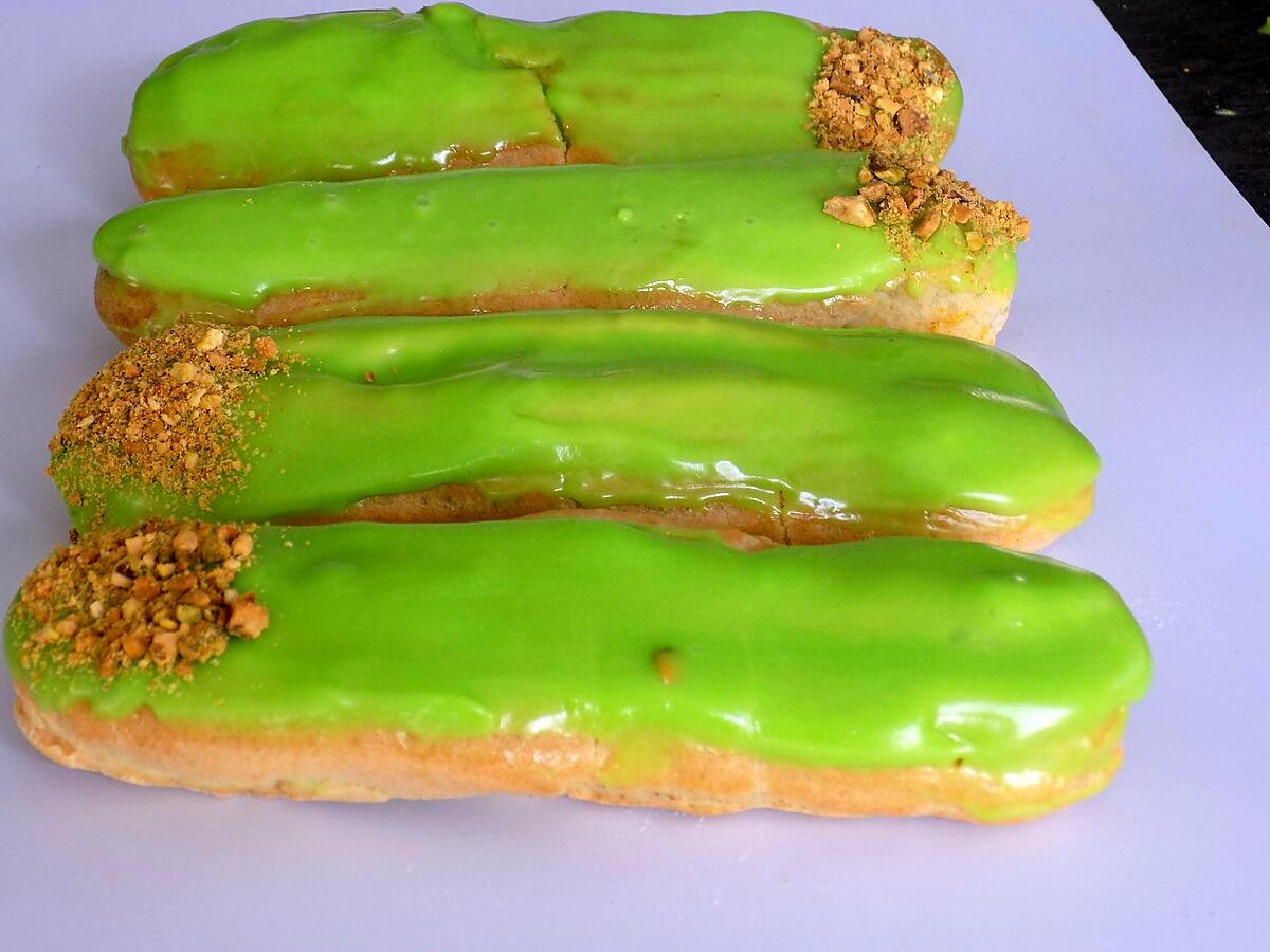 recette Eclair pistache