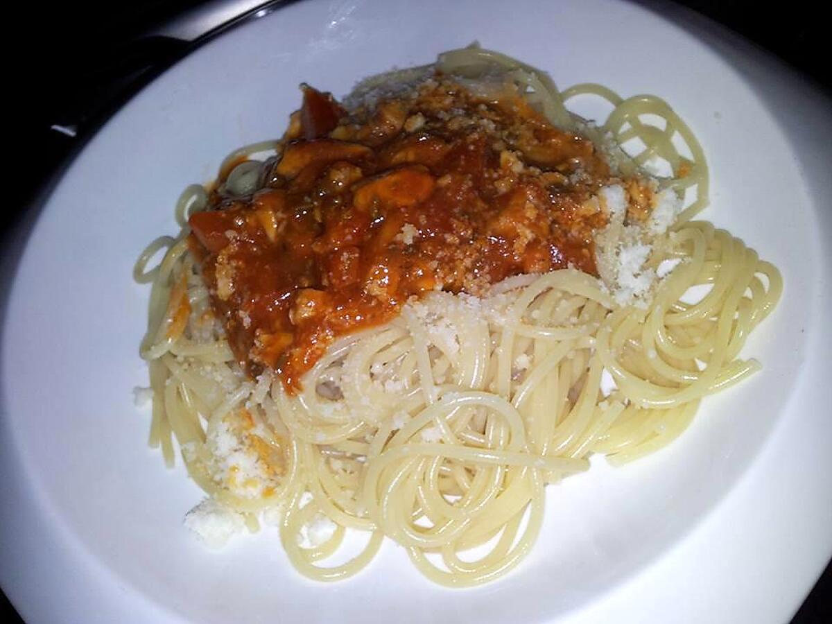 recette Spaghettis à la bolognaise de sardines