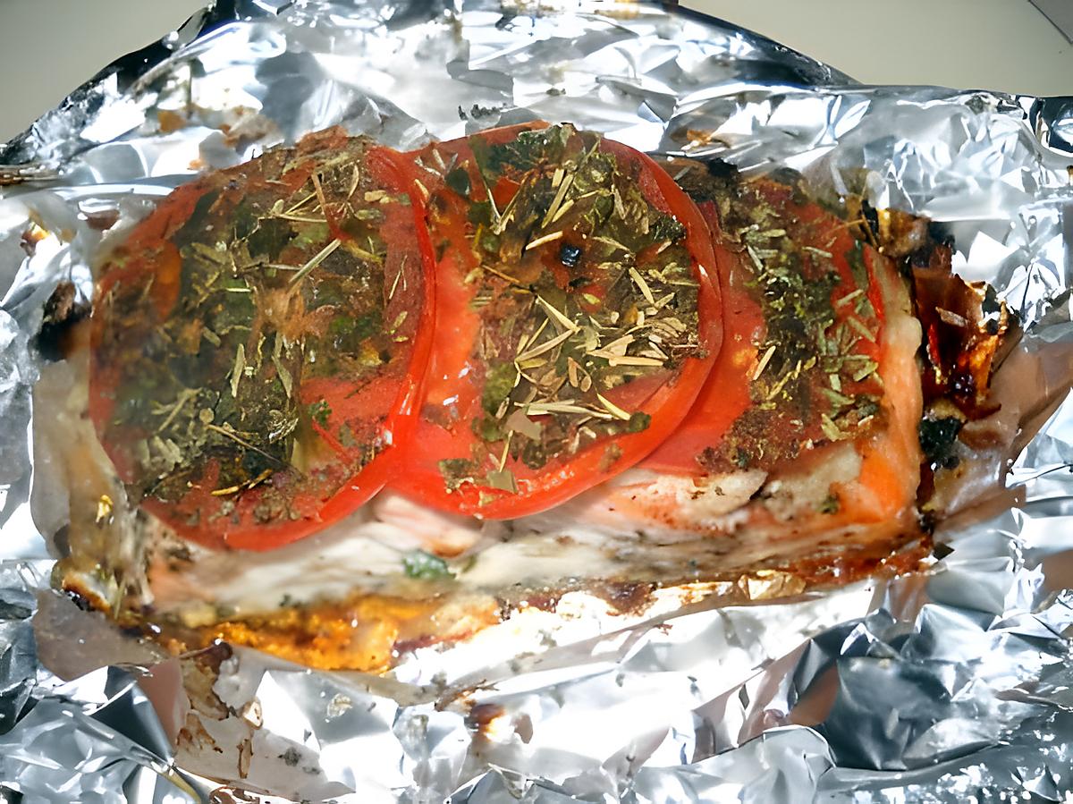 recette Saumon en papillote.....