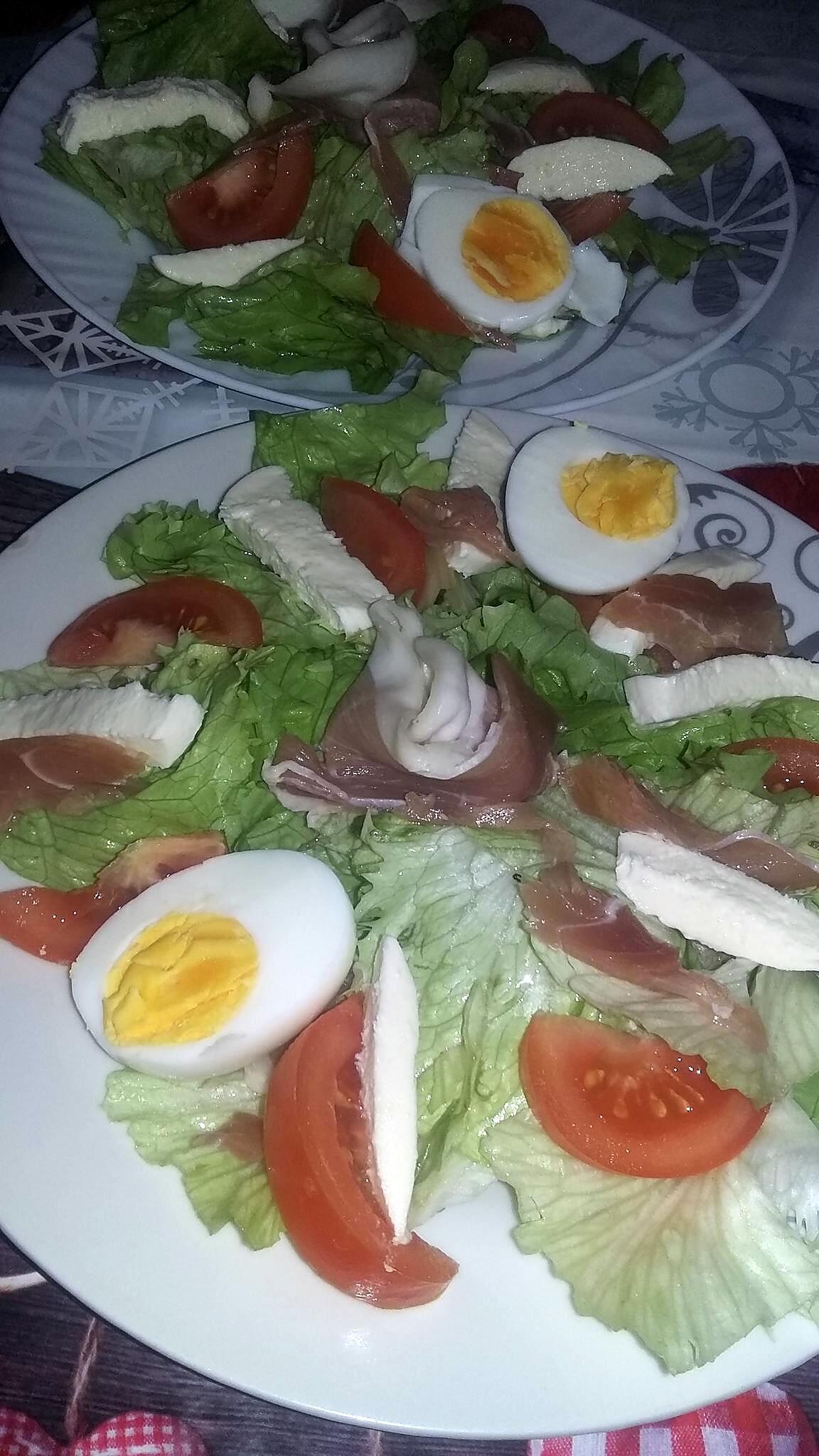 recette Salade du soir au jambon cru