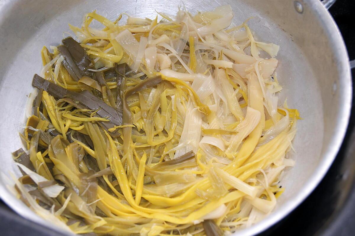 recette Tagliatelles aux poireaux et lard fumé