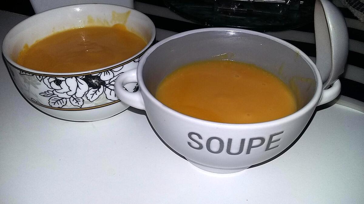 recette Velouté de carotte au lait de coco thermomix