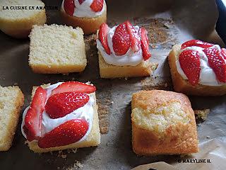 recette Petits gâteaux aux fraises