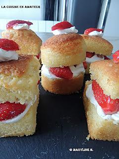 recette Petits gâteaux aux fraises