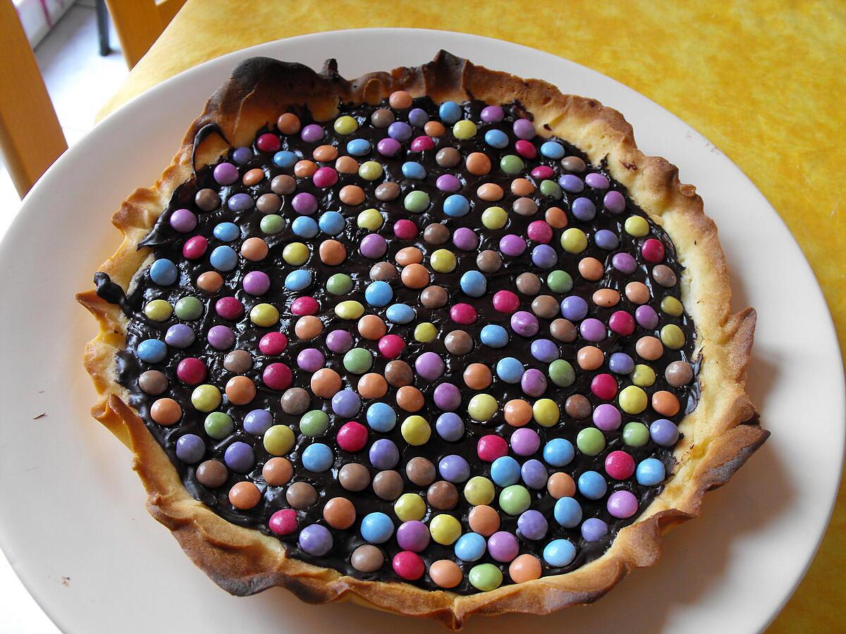 recette TARTE CHOCOLATEE AUX SMARTIES