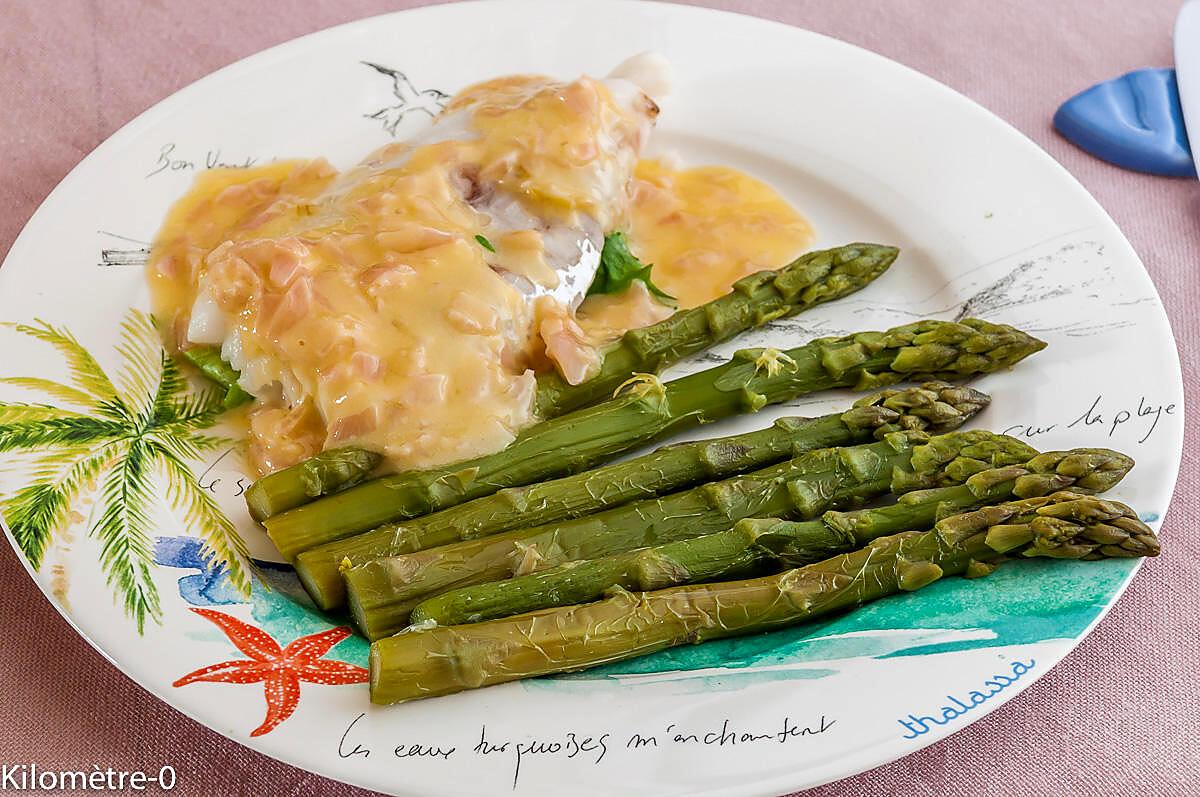 recette Merlu au beurre blanc et asperges vertes