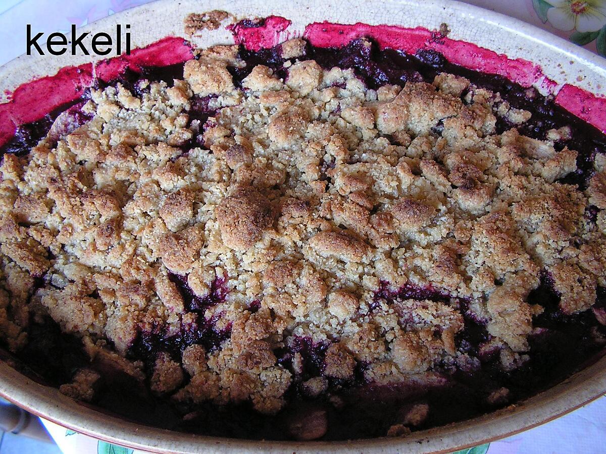 recette Crumble pommes et fruits rouges