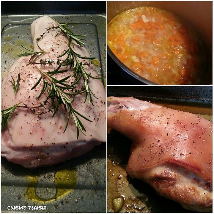 recette Cuissot de cochon de lait rôti