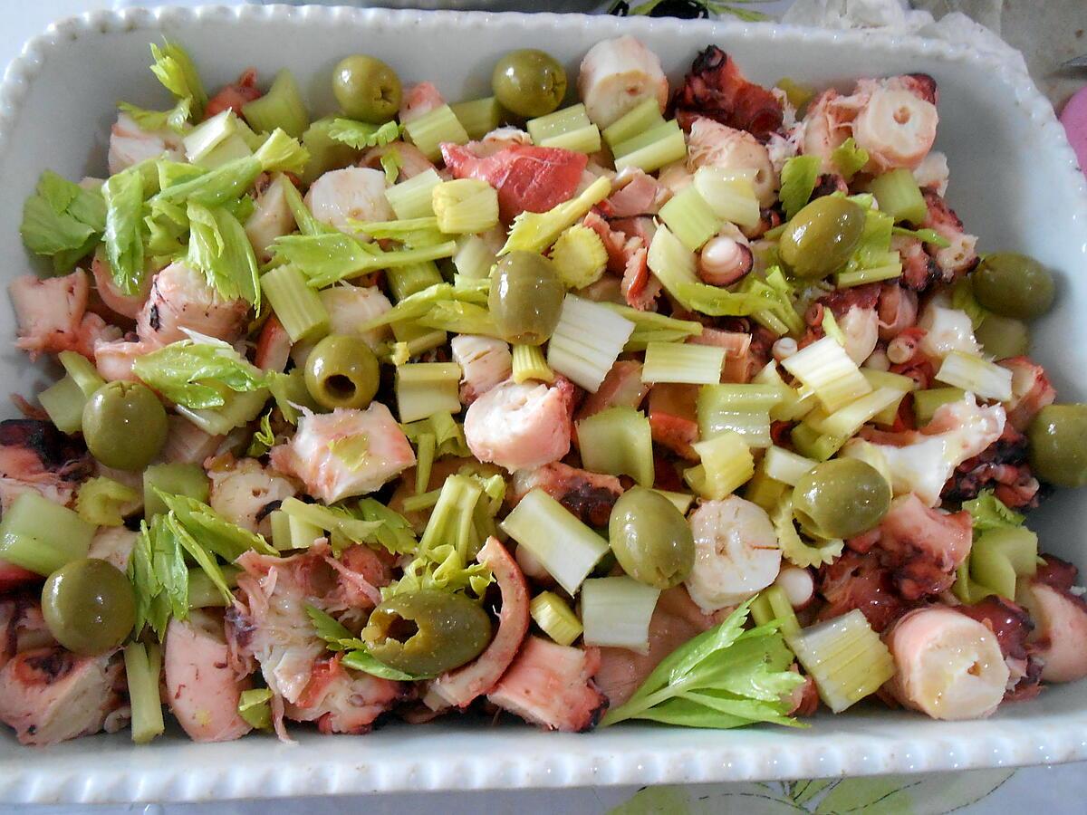 recette SALADE DE POULPE (pour le pique nique de Pasquetta dans le maquis..)