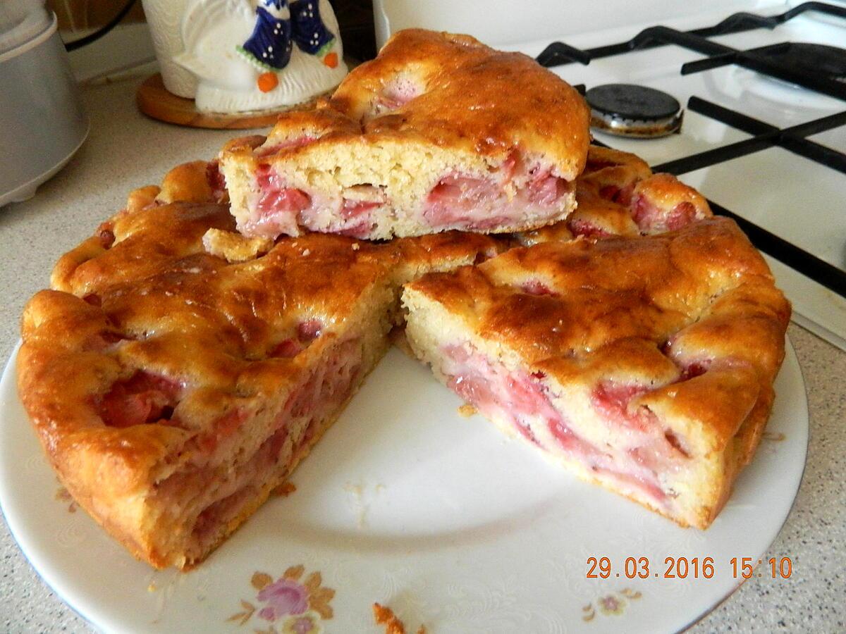 recette Gâteau au yaourt et aux fraises