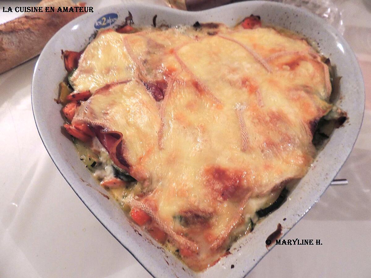 recette Gratin de légumes, coppa et raclette