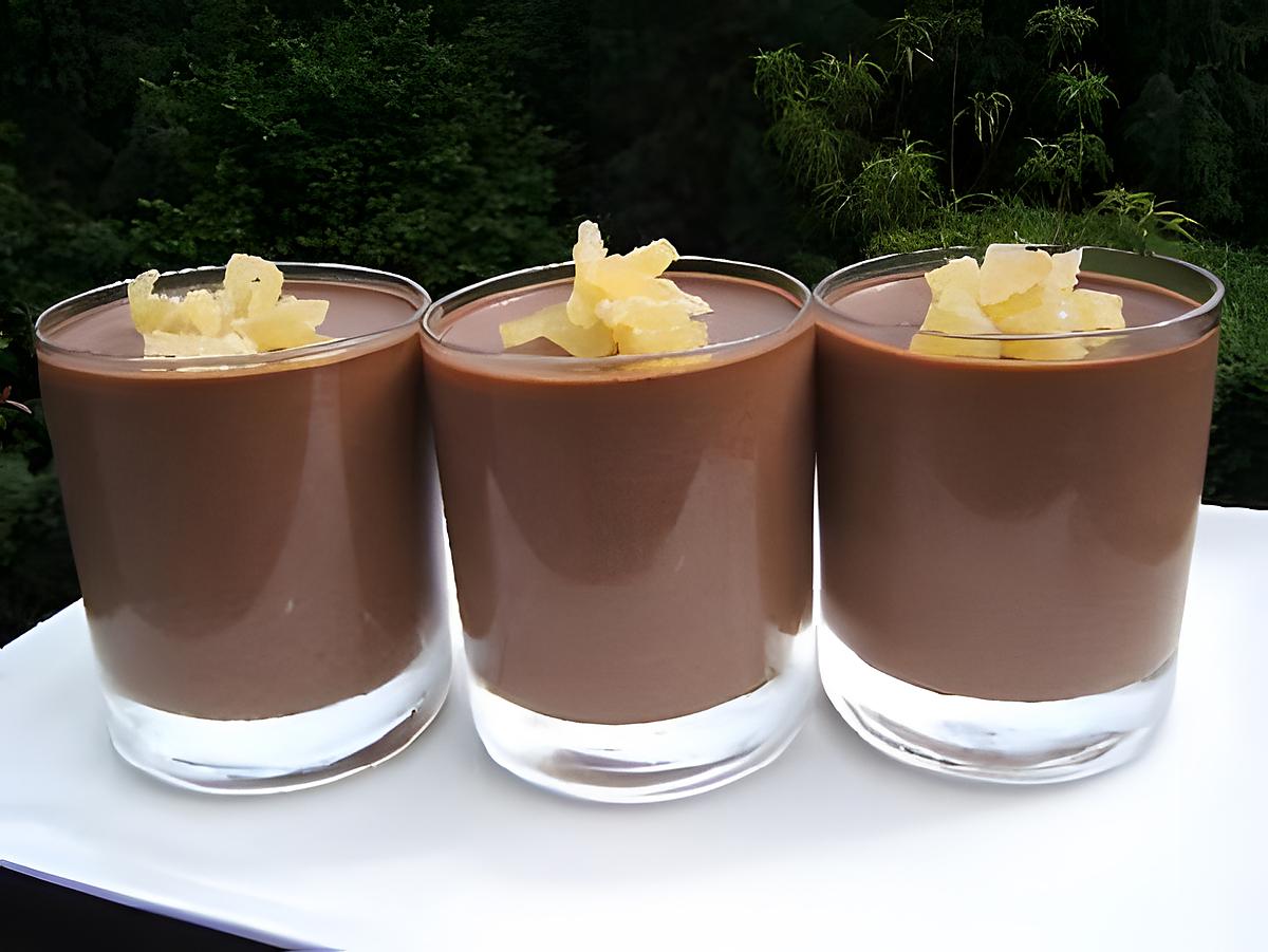 recette Gelée de chocolat au gingembre confit