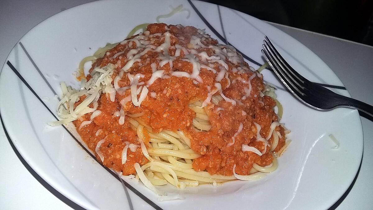 recette Spaghettis bolognaise de jambon