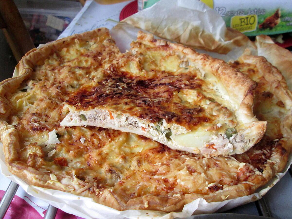 recette tarte thon  macédoine,  pomme de terre