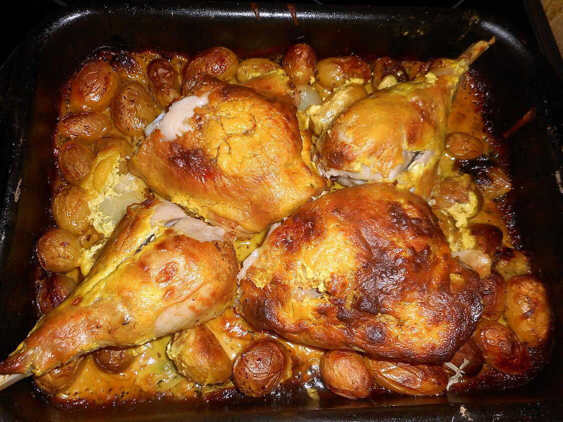 Recette de Cuisses de dinde a la moutarde