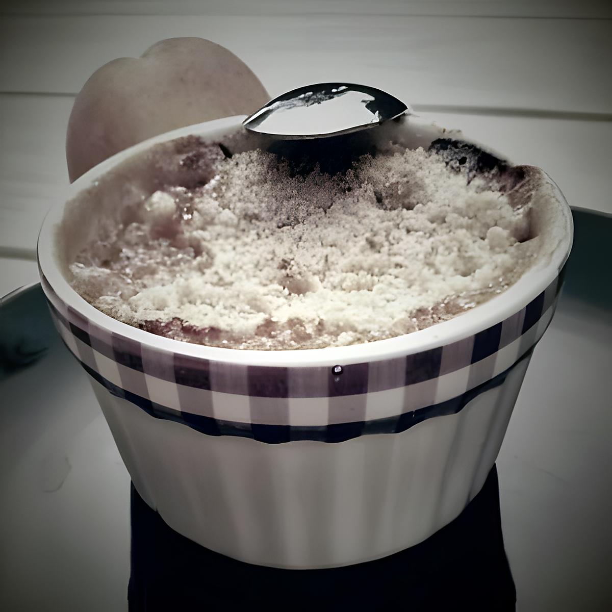 recette Crumble pêche et noix de coco