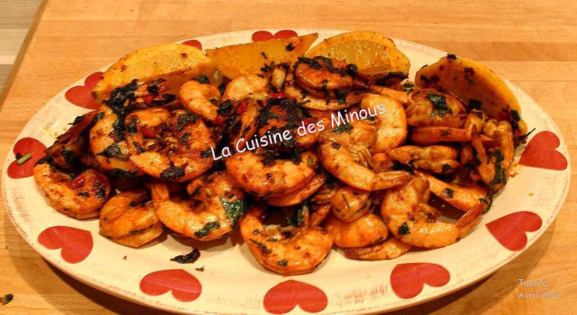 Recette de Crevettes épicées à la Marocaine