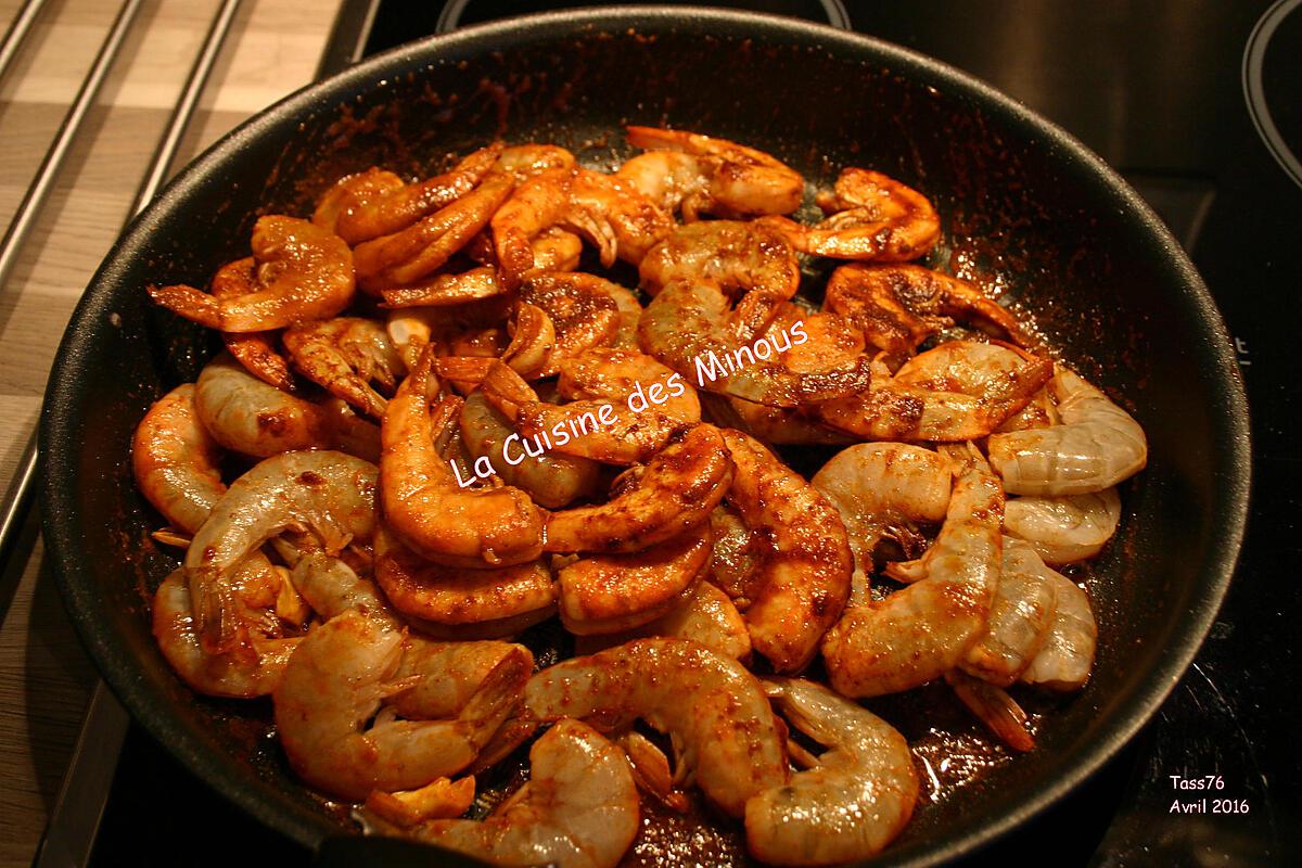 recette Crevettes épicées à la Marocaine