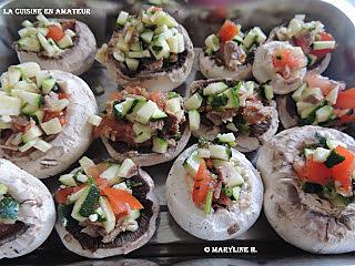 recette Champignons farcis aux légumes