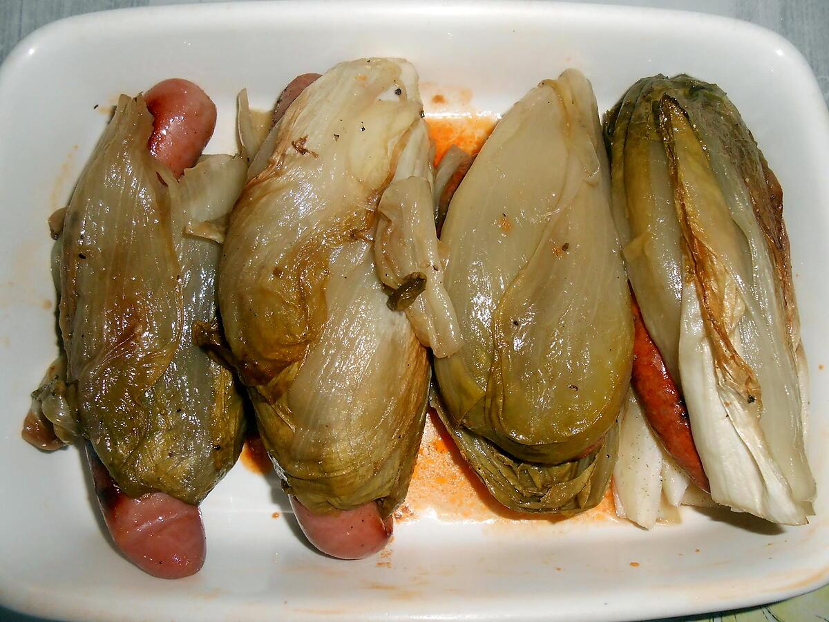 recette DUO D'ENDIVES FARCIES GRATINEES