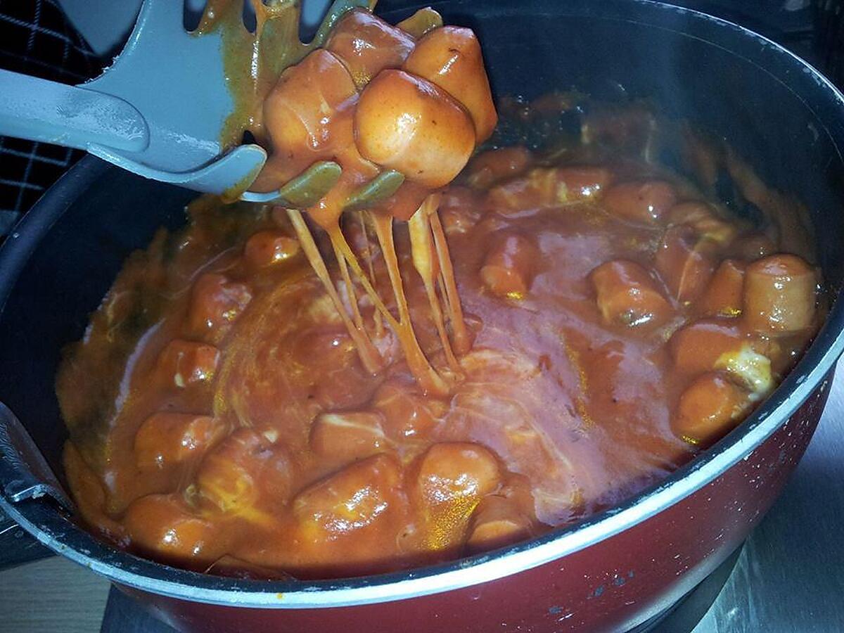 recette Sauce tomate-mozzarella au knackis