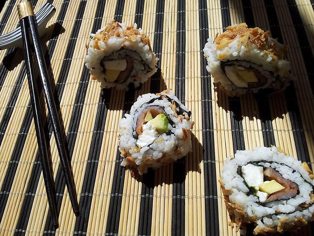 recette Makis *California Roll* au oignon frit faits maison