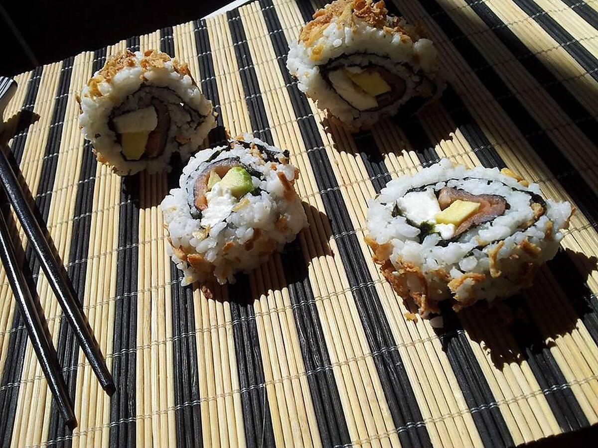 recette Makis *California Roll* au oignon frit faits maison