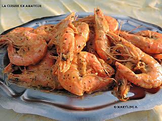 recette Crevettes au pastis