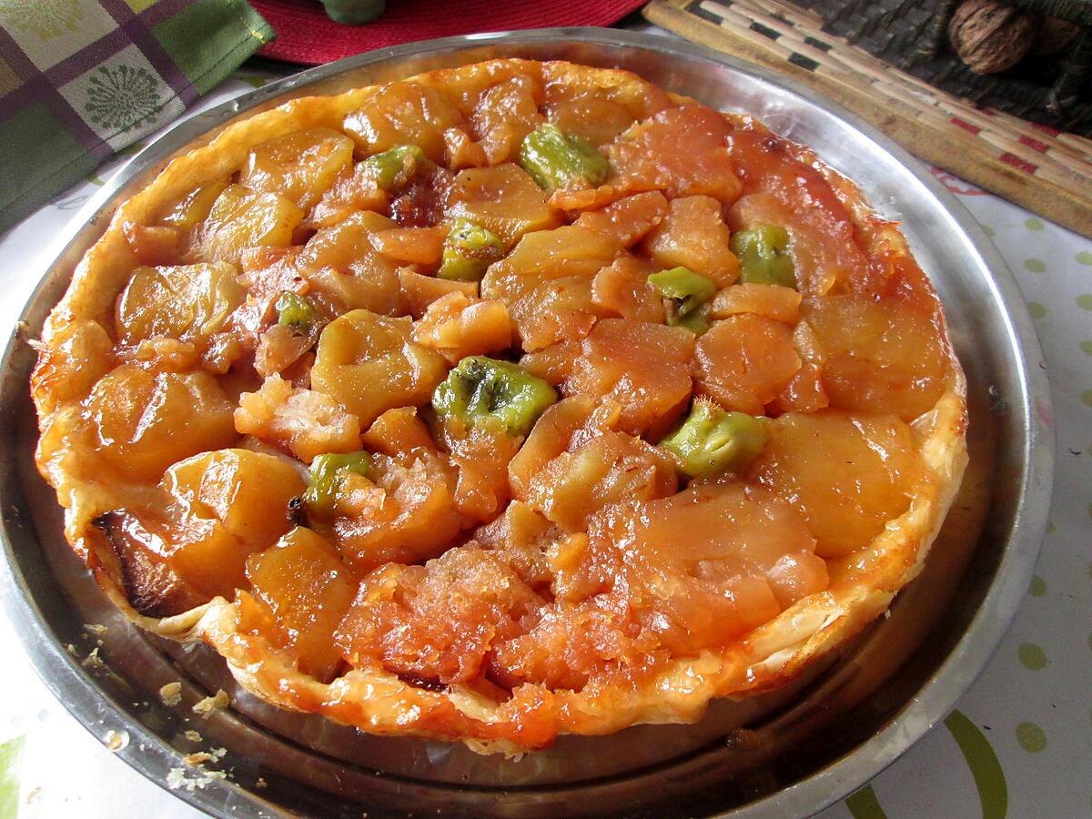 recette tarte tatin  pommes  kiwis