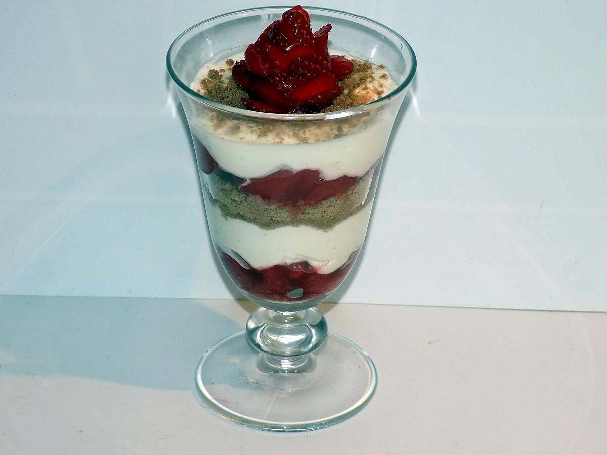 recette Trifle fraise/pistache/noisette dukan