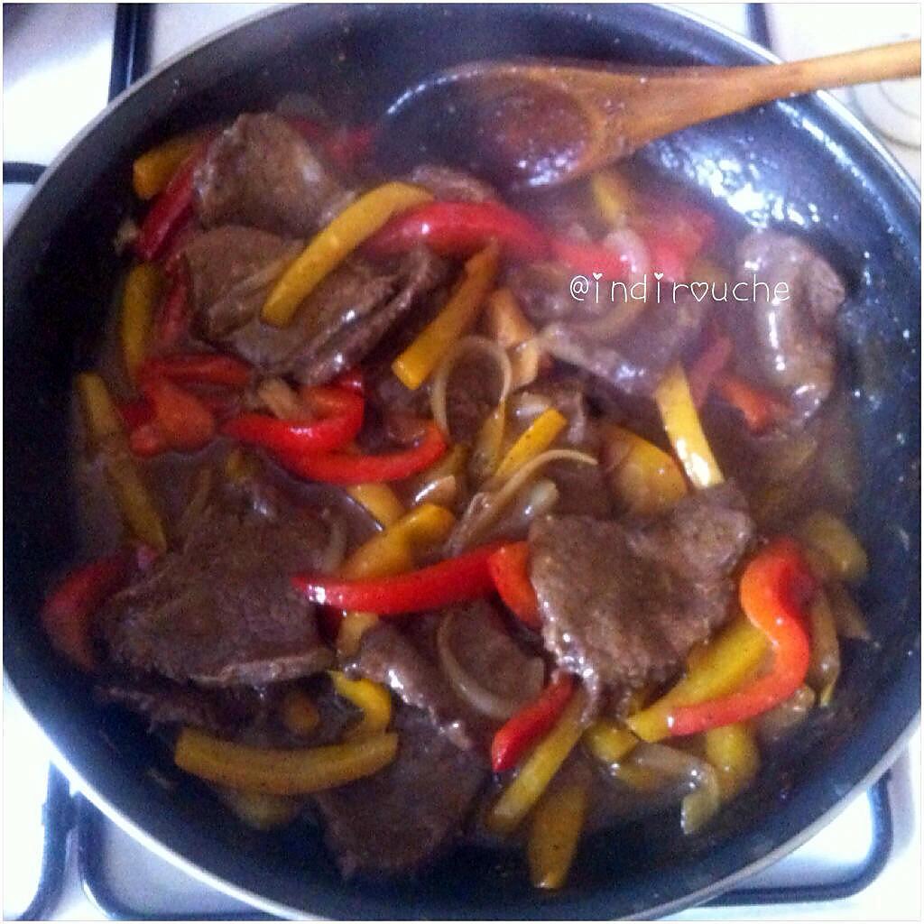 recette Bœuf sauté au Poivre Noir Chinois