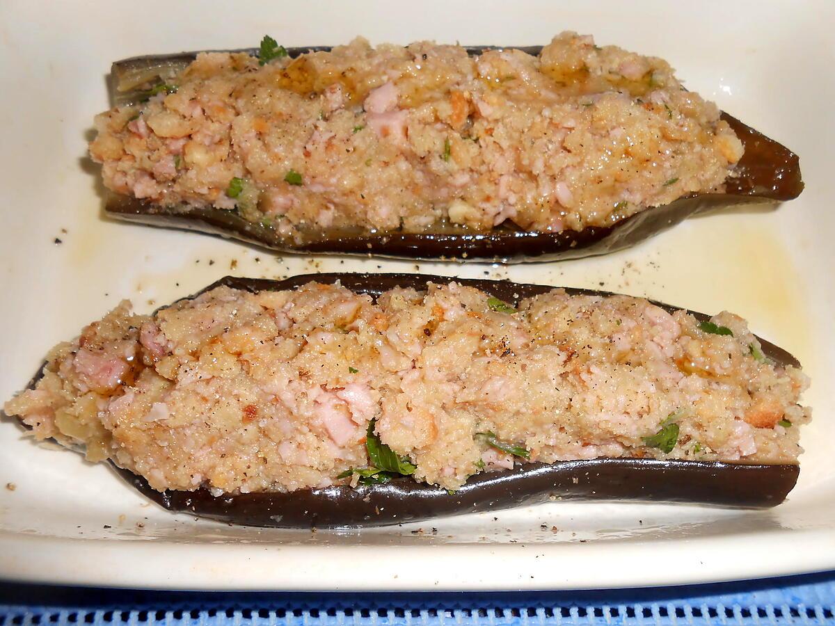 recette AUBERGINES FARCIES