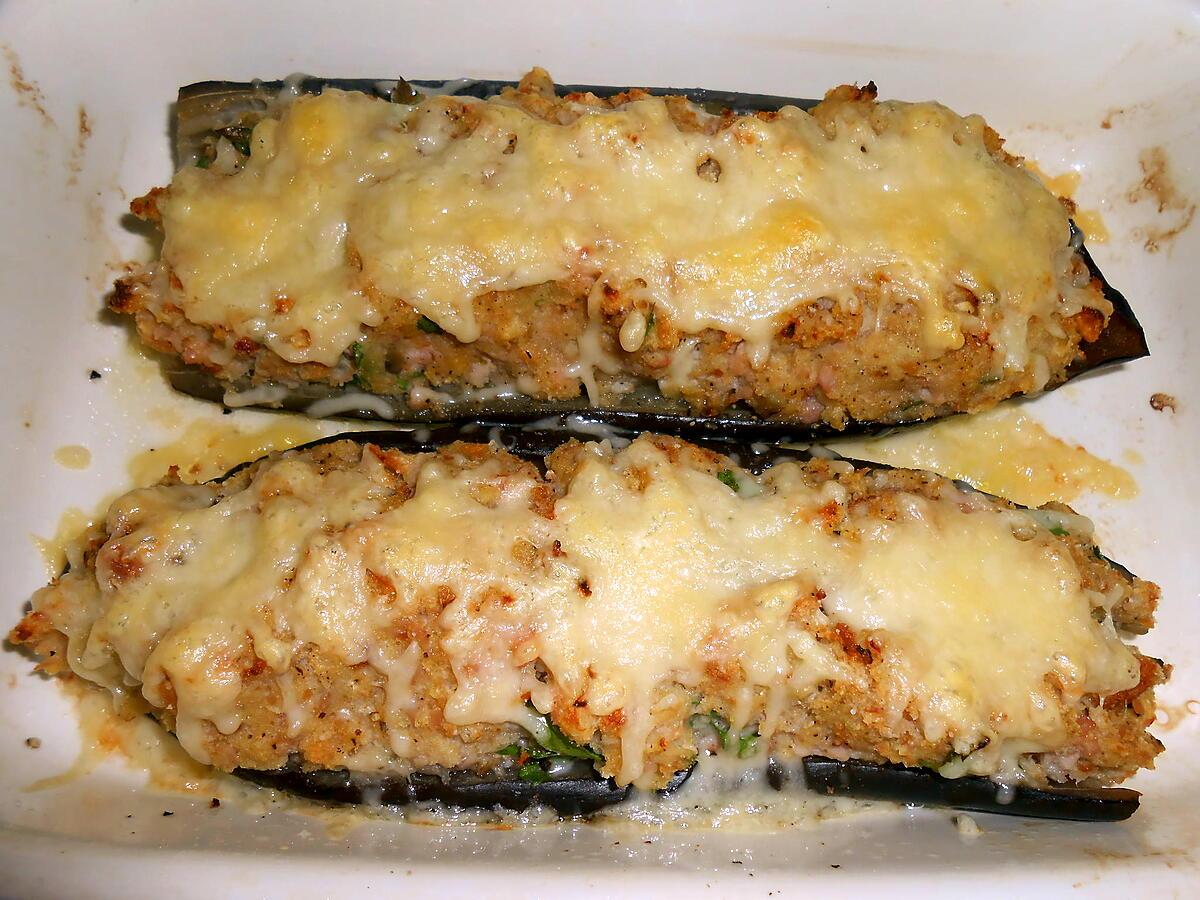 recette AUBERGINES FARCIES