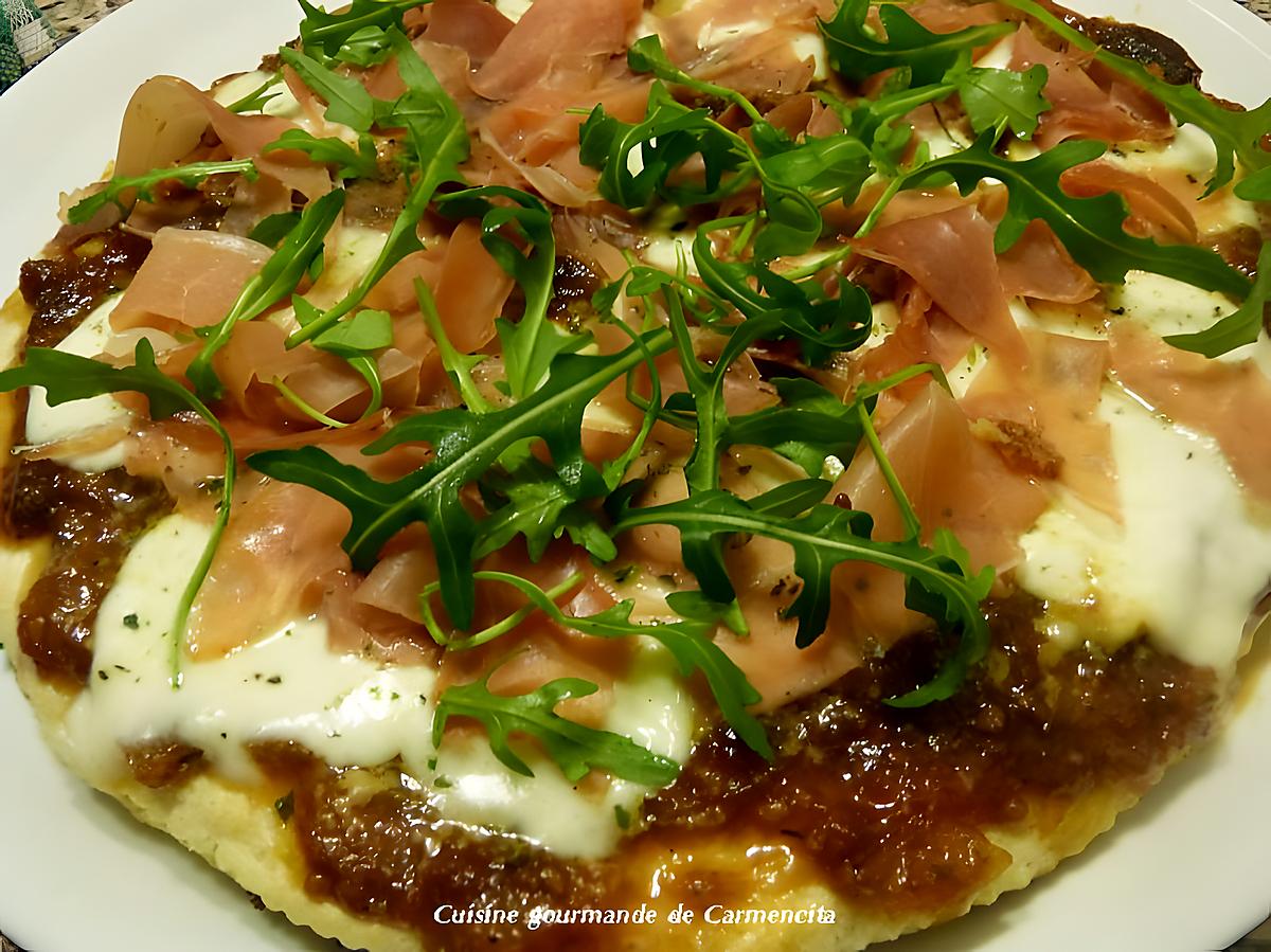 recette Pizza cuisson sans four au jambon cru