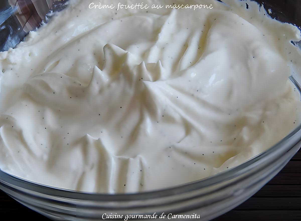 recette Crème fouettée au mascarpone