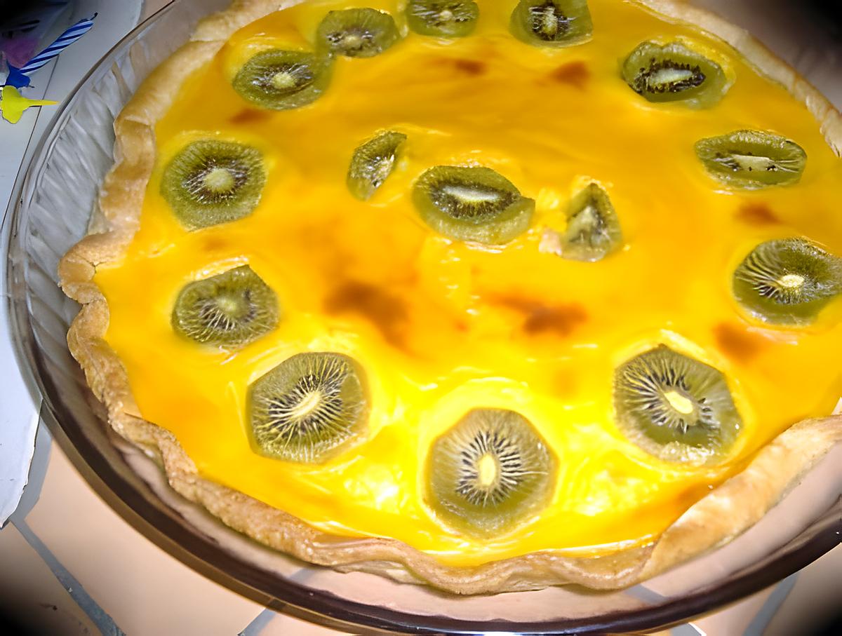 recette tarte a la crème patisiére et kiwis