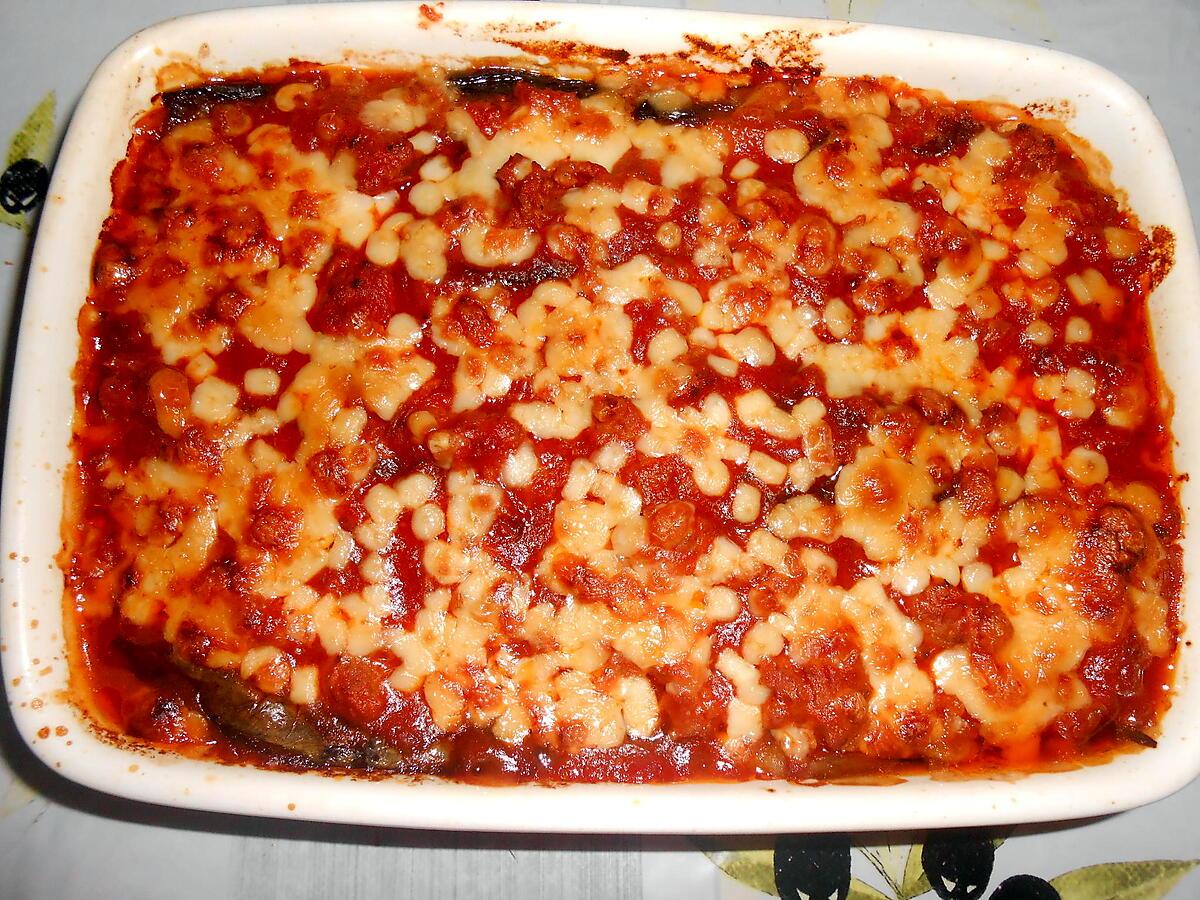 recette GRATIN D'AUBERGINES A LA BOLOGNAISE