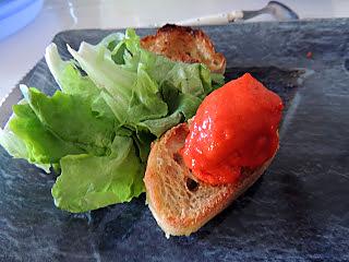 recette Sorbet aux poivrons et toast