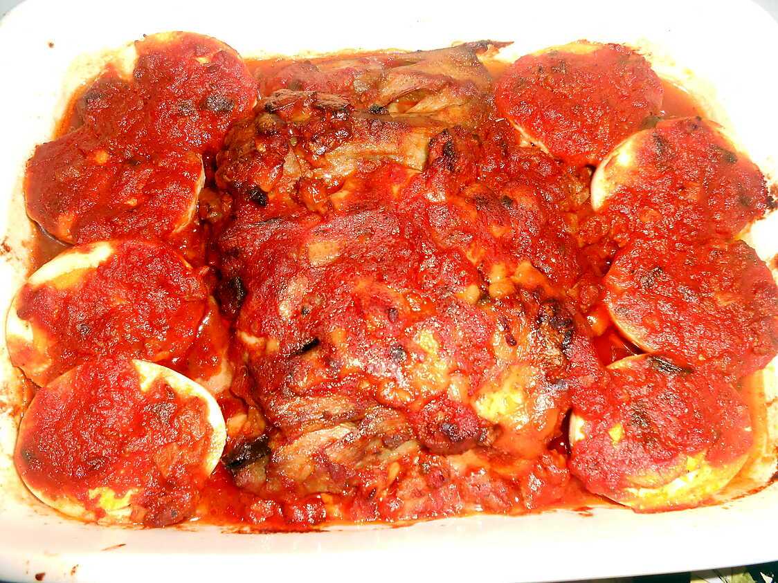 Recette de GRATIN D'AUBERGINES A LA BOLOGNAISE ET OEUFS DURS