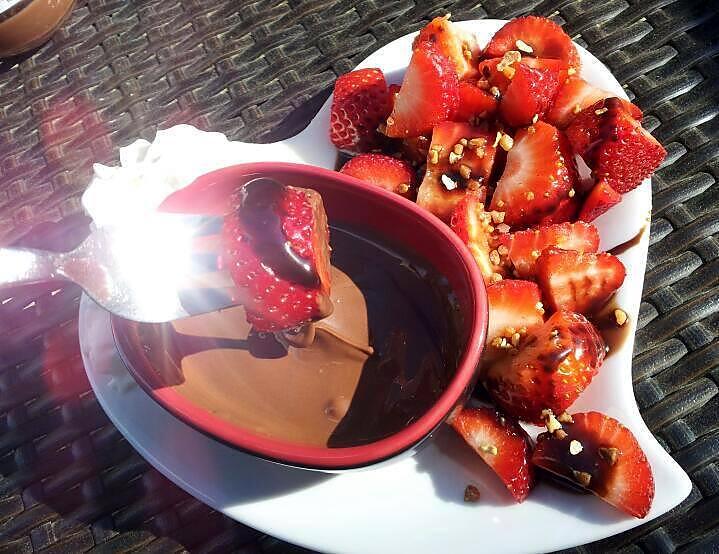 recette Fondue au nutella et fraises