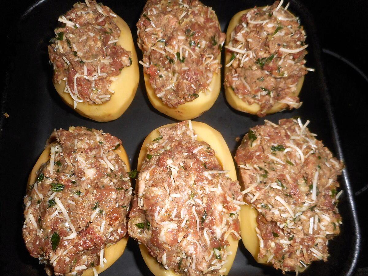 recette Pommes de terre farcies à la viande